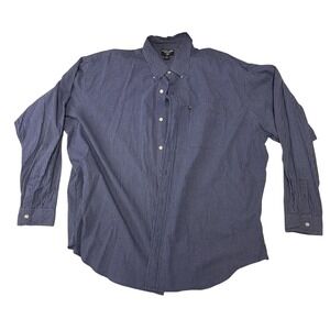 Ralph Lauren Jeans Co men's XL blue micro-check cotton button-down shirt